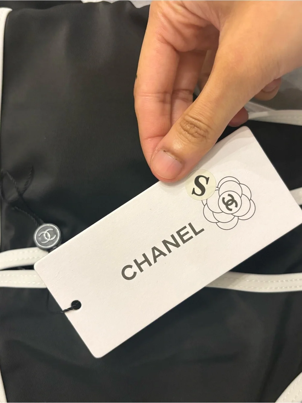 CHANEL Black One-Piece Swimsuit